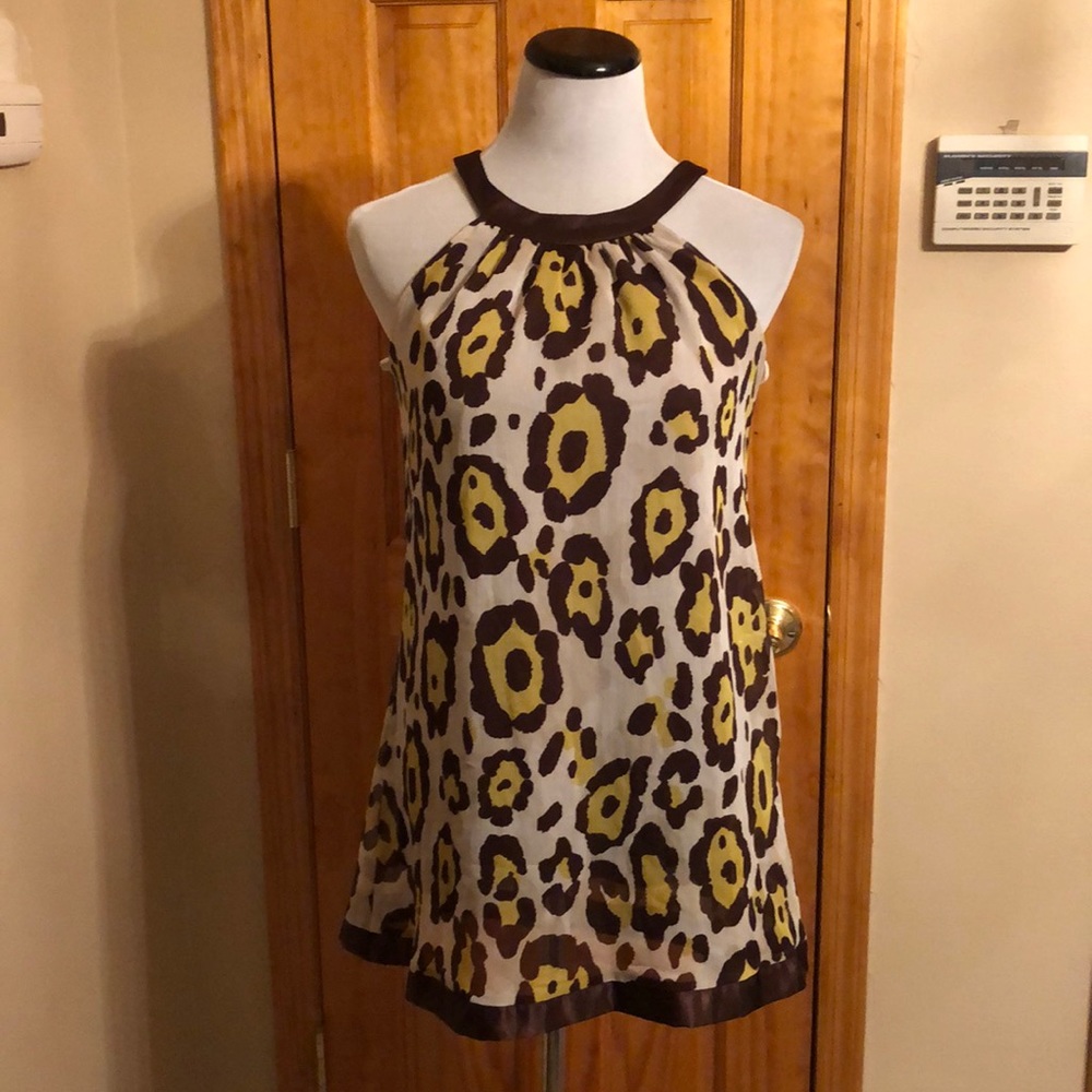 Slip on animal print dress